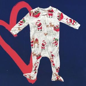 Pottery Barn unisex 3-6M Christmas Footie pajamas